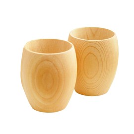 EDOYA Hinoki Wood Sake Cups (Set of 2) Made in Japan