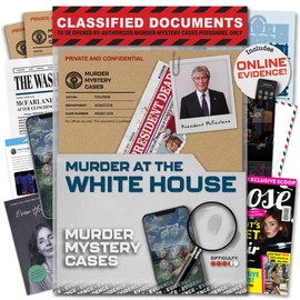 MMC Murder at the White House - Engaging Murder Mystery Games for Adults - Crime Solving Detective Game with Realistic Evidence and Clues - Cold Case Files Game for Interactive Mystery Board Game