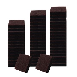 Rierdge 48 Pcs 1”/25mm Square Felt Furniture Pads Self Adhesive Furniture Pads 5mm Thick Brown Anti Scratch Floor Protectors for Furniture Feet Chair Legs