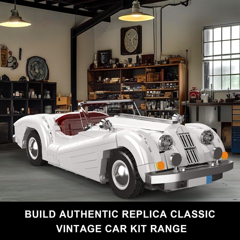 Mould King Classic Car Building Set, MOC Convertible Supercar Model