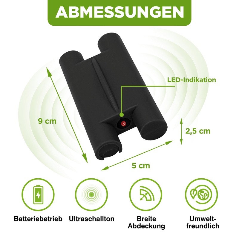 ISOTRONIC Mäuse- & Mardervertreiber mit Tonfrequenzen & Intervallschaltung gegen Gewöhnungseffekt