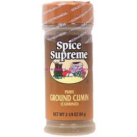Spice Supreme pure ground cumin, 2-ounce plastic shaker (pack of 1)