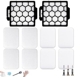 ZU60 ZU62 Vacuum Filter for Shark ZU60 ZU62 NV150 NV151 NV251 NV255 Upright Vacuum, Replaces Part #1238FT60#1239FT60-2 HEPA + 4 Foam & Felt Filter Replacement Kit