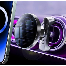 【2025 & Super Strong Magnetic & 99% Round Air Vent Compatible】 WOGMAS Round Air Vent Smartphone Holder Car Magnet Mercedes Magsafe Car Mount Smartphone Holder Car Magsafe Smartphone Stand Easy