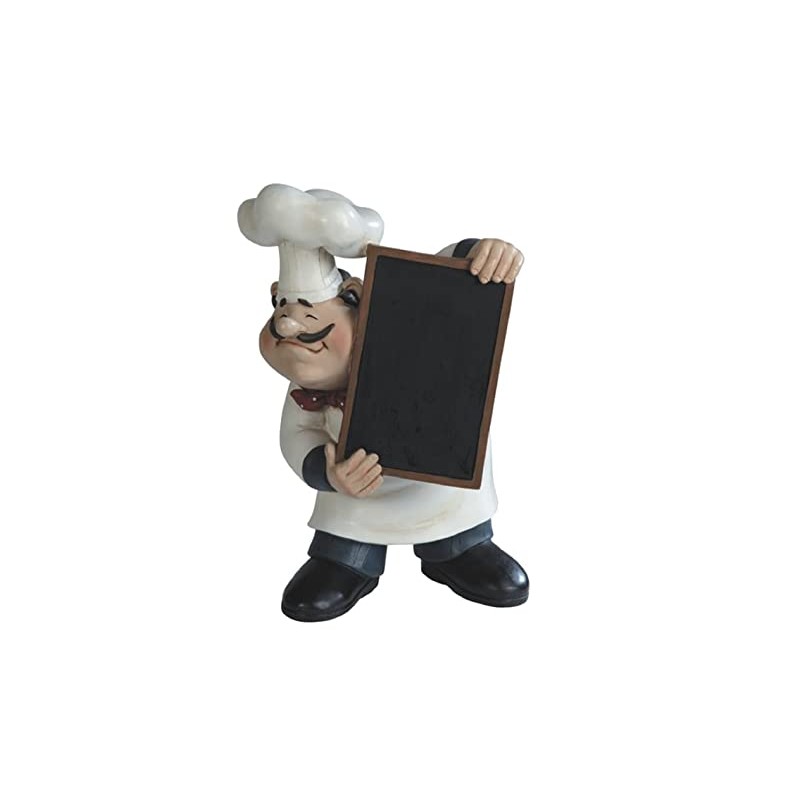 ICE ARMOR 11" H Chef Holding Chalkboard Menu Blackboard Statue