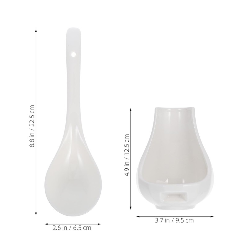 Alipis Spatula Set Set Standing Spoon Rest Vertical Spoon Holder
