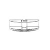 Croydex QM261041 Chrome Easy to Fit Riser Rail Basket Shower
