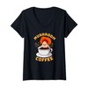 Womens Mushroom Coffee Hilarious Reishi Mushroom Soaking In Coffee V-Neck