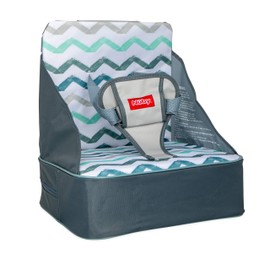 Nuby Easy Go Safety Lightweight High Chair Booster Seat, Great for Travel, Chevron