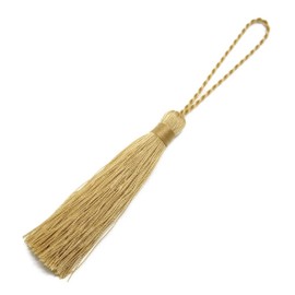 Machida Tetoron Yokomaki Tassel, Ornament, Accessory Tassel, Polyester Tassels (Gold Brown)