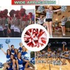 Lovecheer 2PCS Cheerleading Pom Poms Metallic Red and White Plastic