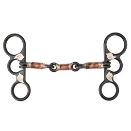 Cunyuer Horse Bit, 5.5" Horse Bits Western, Snaffle Bit with Copper Wire Wrapped, Stainless Steel Junior Cow Horse Bit, Short Shank Gag Bit for Training Equestrian