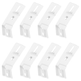 UFURMATE Vertical Blind Bracket, 8 Pcs 3 Inch Length Metal L-Shaped Brackets, White, Tool Free Installation