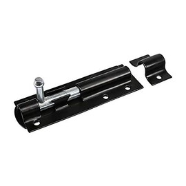 TIMCO Straight Tower Bolt - Black - 4" - Great for securing Flush Fitting Gates and shed Doors in a Closed Position, Adding Increased Security - One Bolt in a Pack.