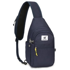 SKYSPER Sling Bag RFID Anti-Theft Crossbody Bag Recycled Travel Cross Body Bag Shoulder Sling Daypack（Blue）