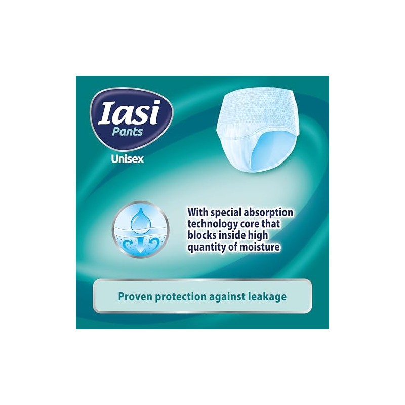 IASI Pack de 14 pantalones desechables unisex de alta protección,