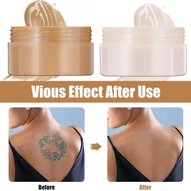 Tattoo Concealer Für Körper, Tattoo Entferner, Make-up zum Abdecken von Tattoos, Tattoo-Abdeckcreme, Narben Body Makeup Foundation, Professionelle Wasserdichte Make-up Concealer-Tattoo-Set, Stil 1