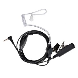 HYS Earphones Sound Tube 3.5 mm Headphones Transparent Built-in Microphone PTT Security Headset Compatible with Baofeng UV3R BF-T1 BF-T6 Radio