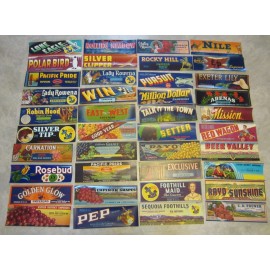 Lot of 40 Old Vintage - CALIFORNIA GRAPE - Crate LABELS - ALL DIFFERENT - Grapes