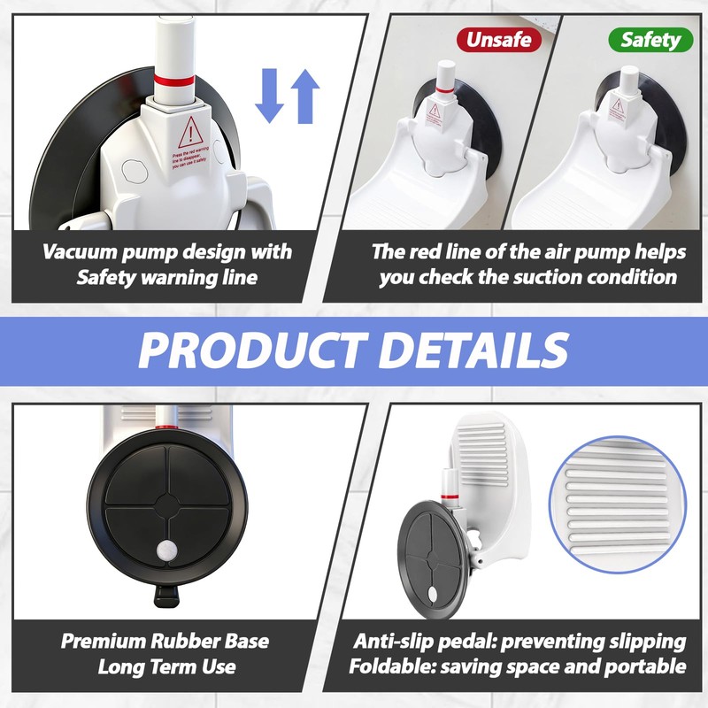 Thenshop Shower Foot Rest for Shaving Legs with Powerful Suction,