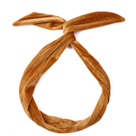 Mytoptrendz® - Wire Headband Retro Wired Head Scarf Rockabilly Hair Band Wrap Vintage Accessory for Women Girls (Gold)