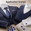 Pack of 12 Dark Blue Sew on 15mm Round Buttons