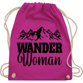 Shirtracer - Gym Bag Backpack - Hiking Woman - Gift for Hiker, 5 Fuchsia