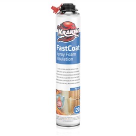 Kraken Bond Fastcoat Fire Rated Spray Foam Insulation (1x27.1 oz.) (R-Value 11.32 / 2in) Closed Cell Expanding Foam - Heat and Acoustic Insulation, Gun & Cleaner Not Includes, 20 Board Ft, 1 Pack
