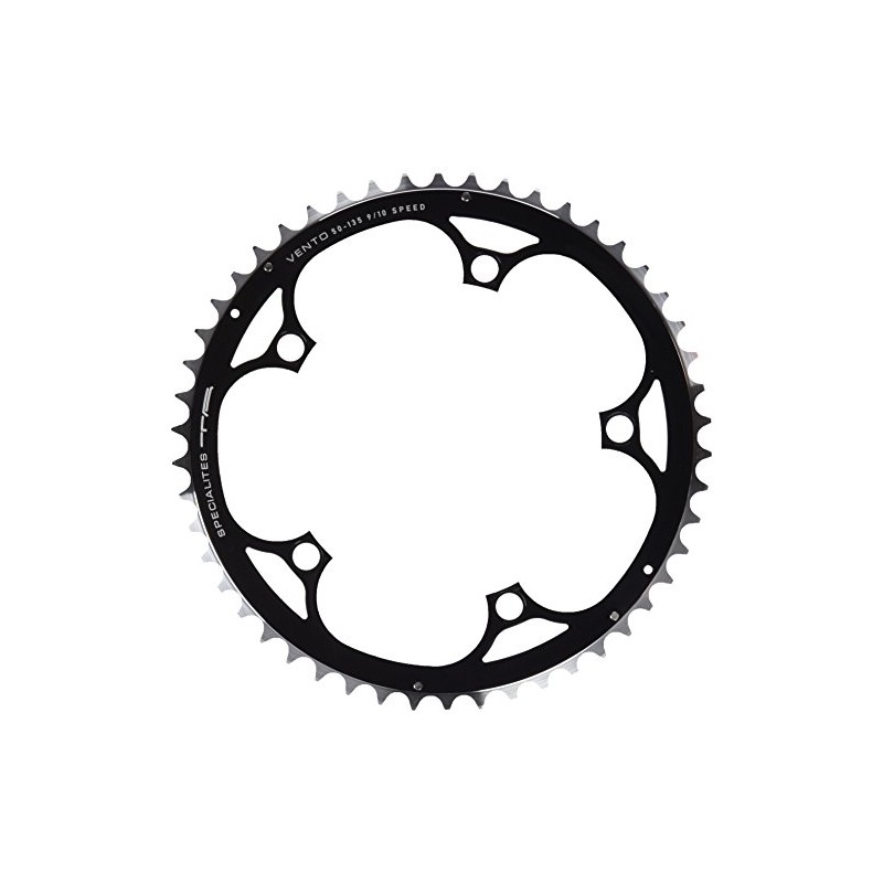 Spécialités TA Unisex's Vento 135pcd Campagnolo 9/10 Speed Chainring, Black,