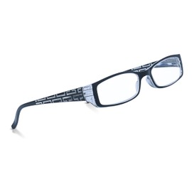 In Style Eyes Super Strength II High Magnification Reading Glasses - Full-Rimmed Rectangle Frame, Non-Polarized Lens - Black - 6.0x