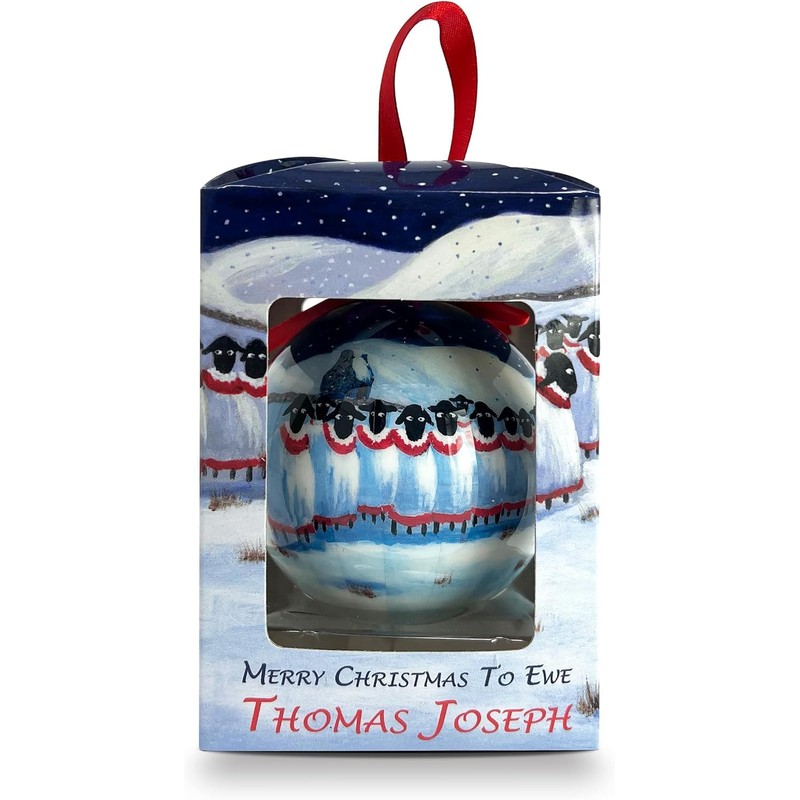 Sheep Christmas Bauble by Thomas Joseph - Ornament Ball Tree