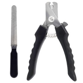 Dog Nail Clippers with Sharp Blade and Non-Slip Grip - Precise and Safe Cutting - Compact and Portable with File Included