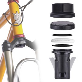 BSSOK AirTag Bicycle Mount Hidden for Fork, Anti-Theft Protection Air Tag Bicycle Holder - Waterproof for MTB Suspension Fork with Inner Diameter 18-30 mm (AirTag Not Included)