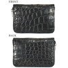 BlissLeather Genuine Crocodile Coin Case, Divider, Coin Purse, YKK Zipper,