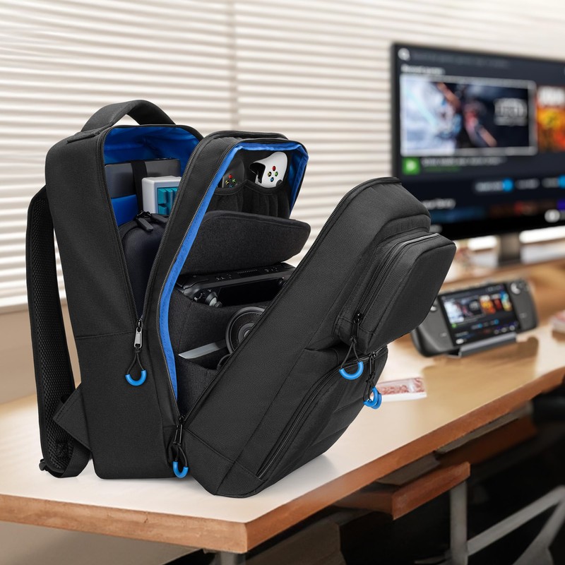 PGmoon Carrying Backpack Compatible with Steam Deck, Travel Case Bag