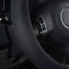 CAR Pass Black Faux Suede 14.5-15 Inch Memory Foam Steering
