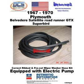 Dale's Cuda Shop 1967 1968 1969 1970 Road runner GTX Wiper Washer Hoses for Electric Pump MoPar