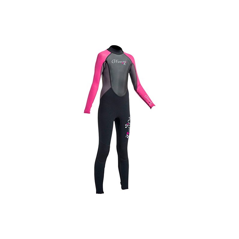 Gul G-Force Junior 3mm Flatlock Wetsuit in Black and Pink