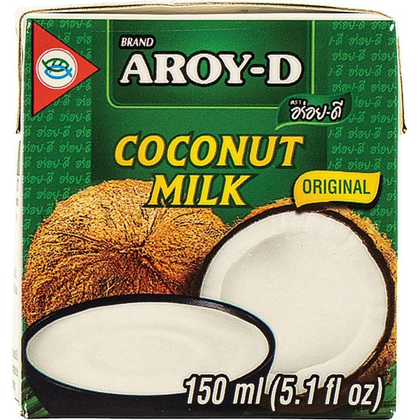Aroy-D 100% Coconut Milk Mini-size 5.1 Fluid Ounce (150ml), Pack of 6