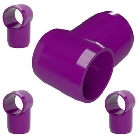 FORMUFIT F001STE-PU-4 Slip Tee PVC Fitting, Furniture Grade, 1" Size, Purple (Pack of 4)