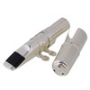 Yibuy Tenor Sax Brass Mouthpiece Cap Ligature #7 Silver Plated
