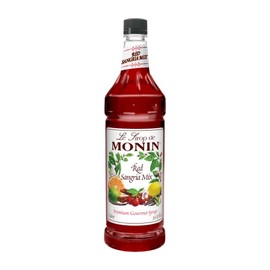 Monin Flavored Syrup, Red Sangria Mix, 33.8-Ounce Plastic Bottle (1 liter)