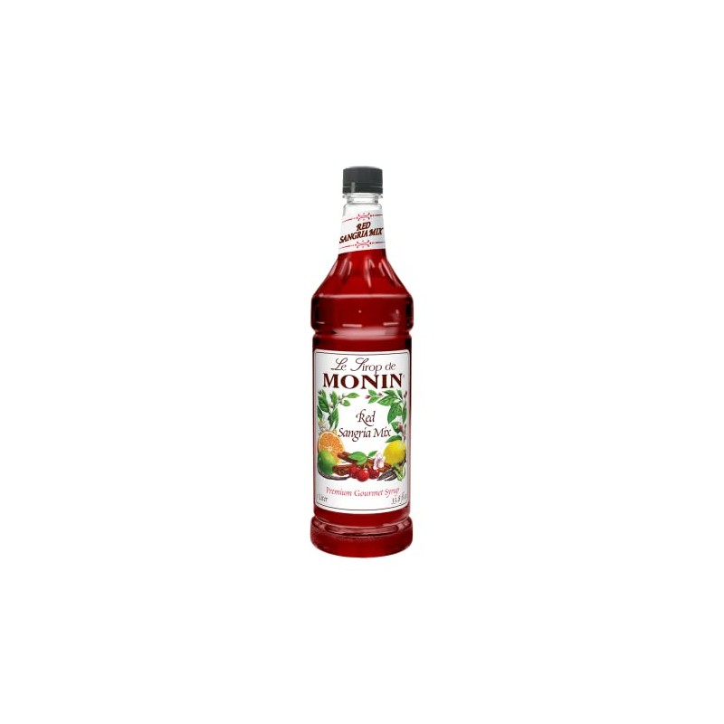 Monin Flavored Syrup, Red Sangria Mix, 33.8-Ounce Plastic Bottle (1