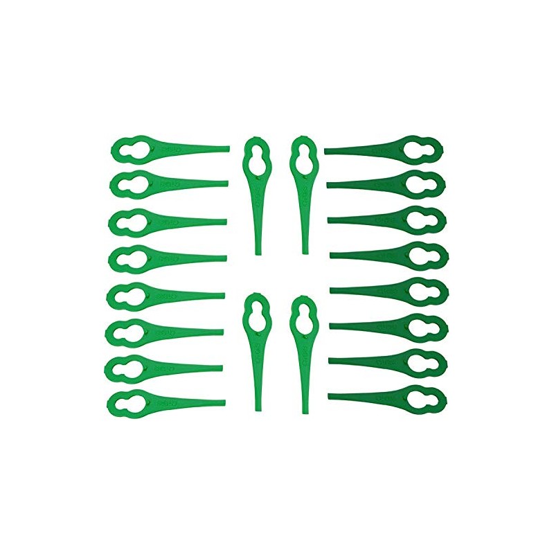 20x ALM QT028 plastic blades suitable for Gtech Qualcast Bosch