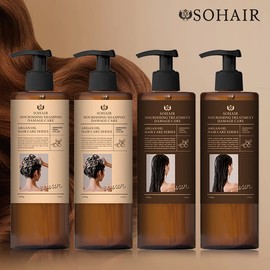 Sohair Argan Nourishing Hair Loss Shampoo 1000g 2pcs Hair Treatment 1000g 2pcs / 쏘헤어 아르간 너리싱 탈모 샴푸 1000g 2개 헤어 트리트먼트 1000g 2개