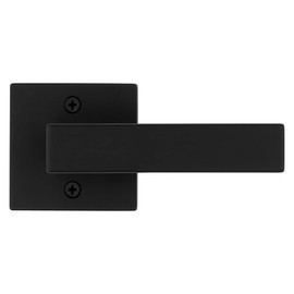 Kwikset Singapore Single Sided Dummy Door Lever, Reversible Non-Turning Handle for Pantry, Closet, and French Doors, Featuring Microban Product Protection in Matte Black