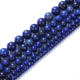 Natural Stone Beads 3mm Lapis Lazuli Gemstone Round Loose Beads Crystal Energy Stone Healing Power for Jewelry Making DIY,1 Strand 15"