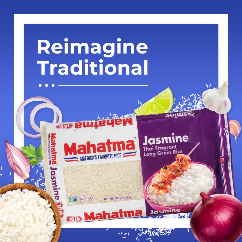 Mahatma Jasmine, 10lb Bag of Rice, Thai, Indian, or Cambodian