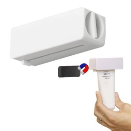 Ouliget Magnetic Toothpaste Squeezer,Toothpaste Seat Holder Tube Squeezing Aids,Wall-mountable Dispens for Toothpaste Sauces Cosmetics Ointments Paints