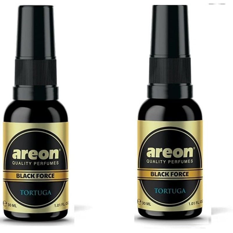 AREON Black Force Car Air Fresheners Spray Tortuga, Pack of